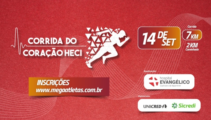 Hospital Evangélico de Cachoeiro abre inscrição para a 1ª Corrida do Coração